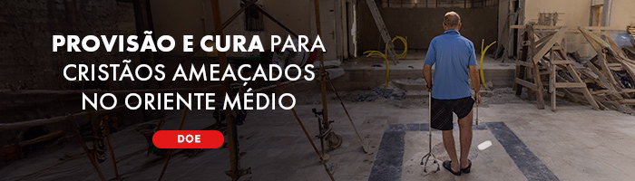 Banner Da Campanha Da Portas Abertas Que Destaca A Necessidade De Provisão, Cuidado E Apoio A Cristãos Ameaçados Na Síria E Oriente Médio.